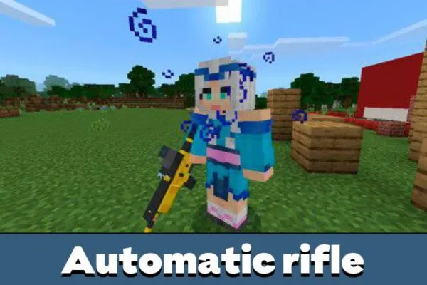 Automatic Rifle in Gun Texture Pack for Minecraft PE