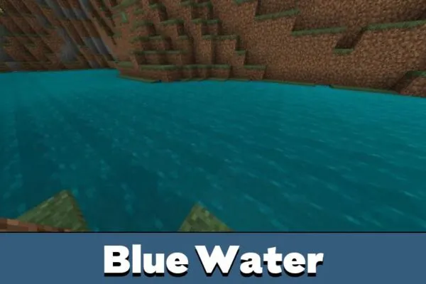 Blue Water in Water Texture Pack for Minecraft PE