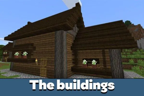 Buildings in Bdoubleo Texture Pack for Minecraft PE