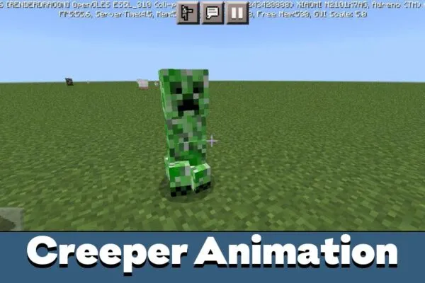 Creeper in Animated Texture Pack for Minecraft PE