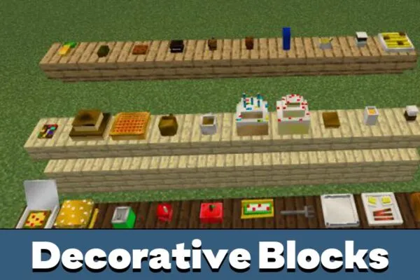 Decorative Blocks in Food Mod for Minecraft PE