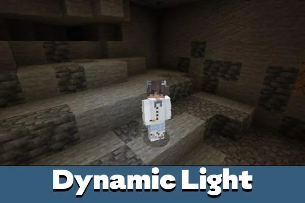 Dynamic Light in Lights Mod for Minecraft PE