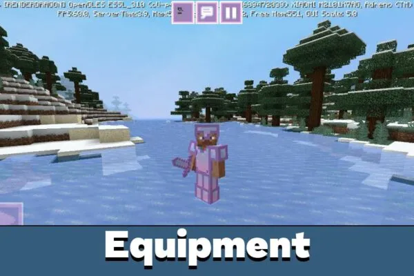 Equipment in Vaporwave Texture Pack for Minecraft PE