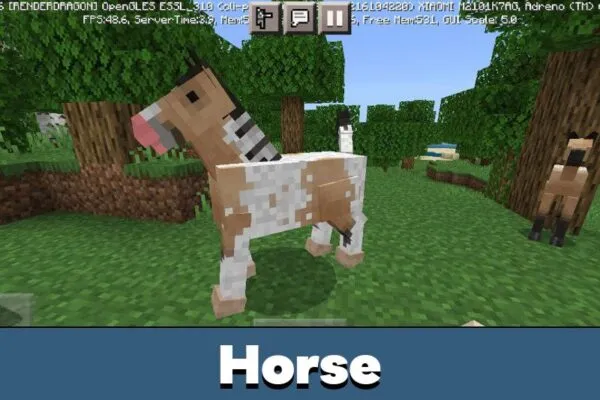 Horse in Horse Texture Pack for Minecraft PE