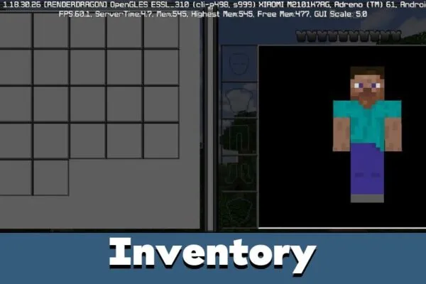 Inventory in Tightfault Texture Pack for Minecraft PE