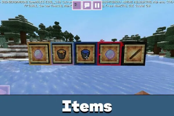 Items in Vaporwave Texture Pack for Minecraft PE