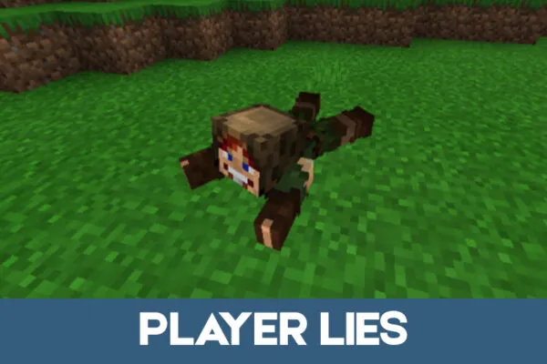 Player Lies Sit Mod for Minecraft PE