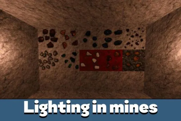 Mines in HD Shaders for Minecraft PE