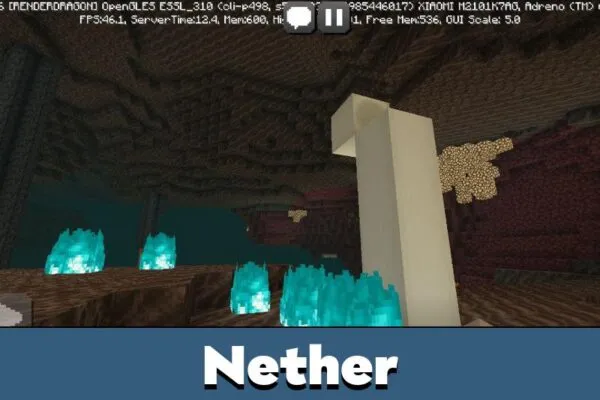 Nether in Shiftery Shaders for Minecraft PE