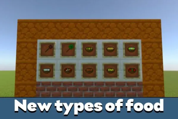 New Types Food in Food Mod for Minecraft PE