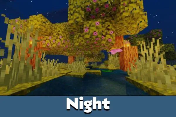 Night in Low End Shaders for Minecraft PE