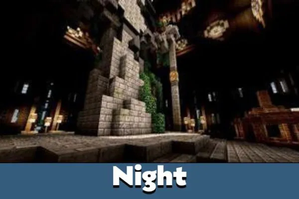 Night in Parallax Shaders for Minecraft PE