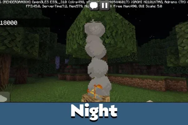 Night in Shiftery Shaders for Minecraft PE