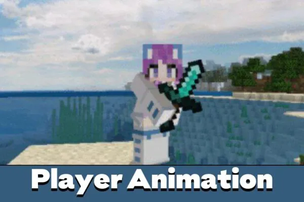 Player in Animated Texture Pack for Minecraft PE