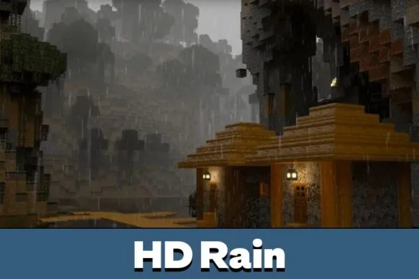 Rain in HD Shaders for Minecraft PE