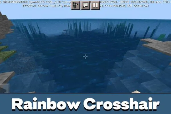 Rainbow Crosshair Texture Pack for Minecraft PE