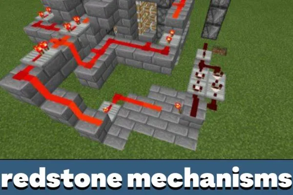 Mechanisms Redstone Texture Pack for Minecraft PE