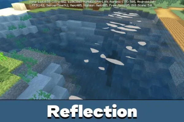 Reflection in Edis Shaders for Minecraft PE