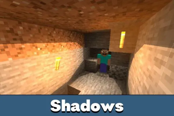 Shadows in Enhanced Default Shaders for Minecraft PE