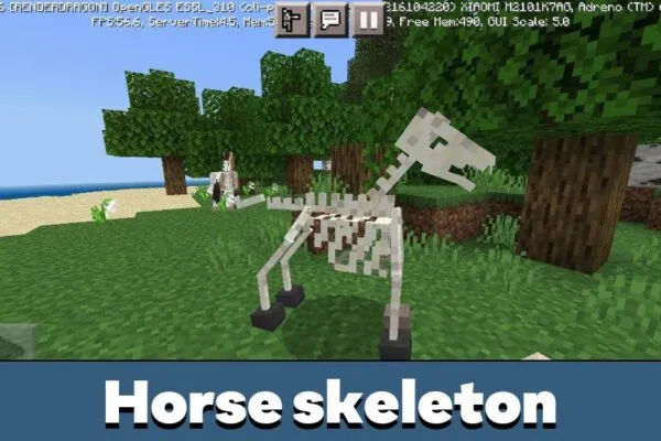 Skeleton Horse in Horse Texture Pack for Minecraft PE