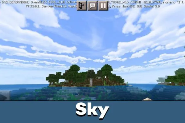 Sky in Parallax Shaders for Minecraft PE