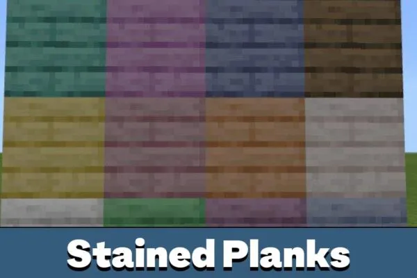 Stained Planks in Quark Mod for Minecraft PE