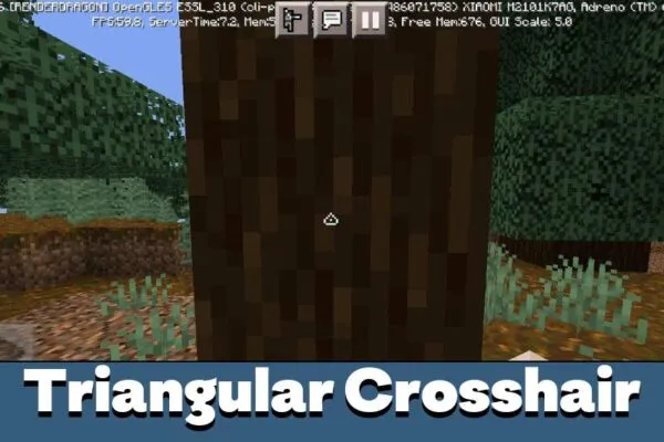 Triangular Crosshair Texture Pack for Minecraft PE