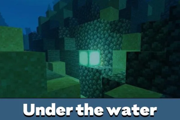 Under the Water in Enhanced Default Shaders for Minecraft PE