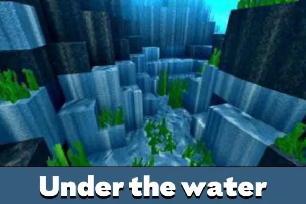 Underwater in Parallax Shaders for Minecraft PE