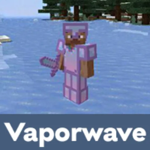 Vaporwave Texture Pack for Minecraft PE