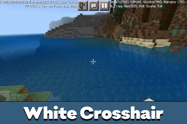 White Crosshair Texture Pack for Minecraft PE