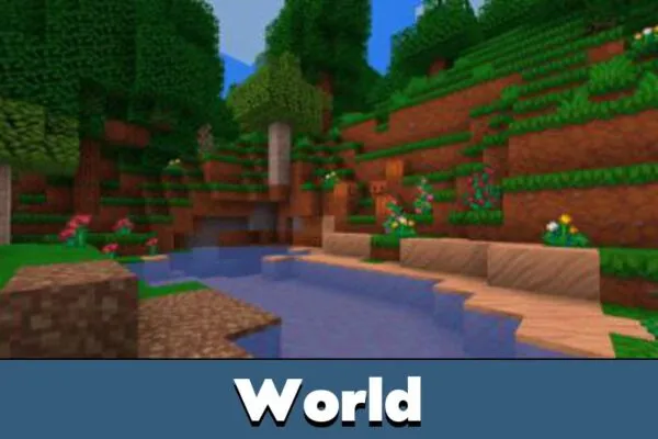 World in Woodpecker Texture Pack for Minecraft PE