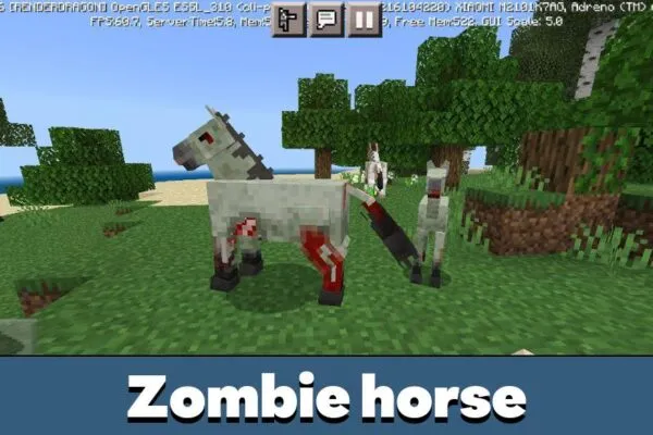 Zombie Horse in Horse Texture Pack for Minecraft PE