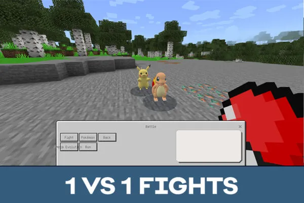 Pokemon 1v1 fights Mod for Minecraft PE