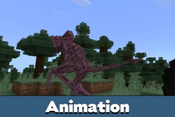 Animation from Siren Head Mod for Minecraft PE