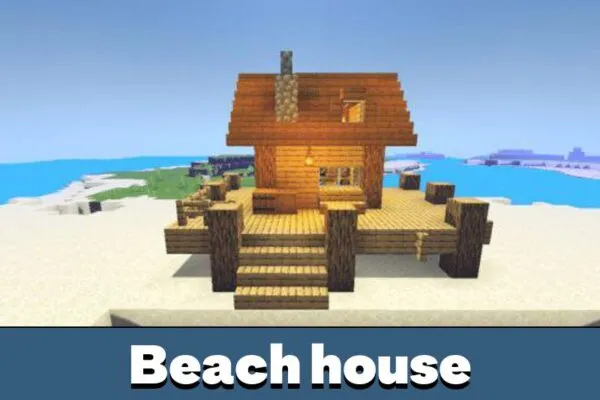 Beach House in House Mod for Minecraft PE