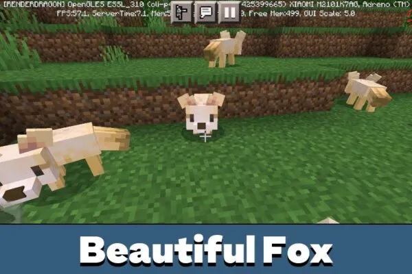 Beatiful Fox in Fox Mod for Minecraft PE