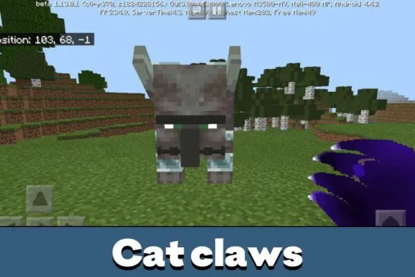 Cat Claws in Ledybug Mod for Minecraft PE