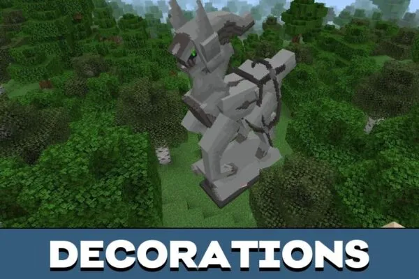 Decorations from Pokemon Mod for Minecraft PE