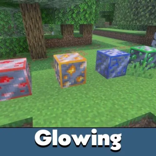 Glowing Ores Texture Pack for Minecraft PE
