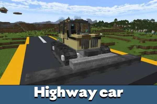 Highway Car in Road Mod for Minecraft PE