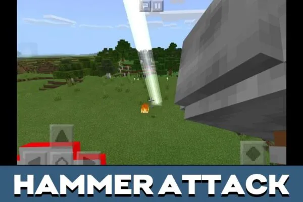 Captain America hammer attack Mod for Minecraft PE