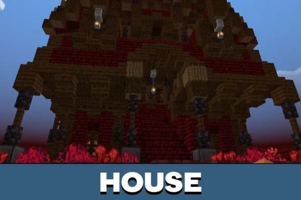 House from Nether Map for Minecraft PE