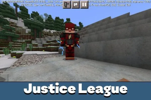 Justice league Flash Mod for Minecraft PE