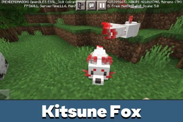 Kitsune Fox in Fox Mod for Minecraft PE