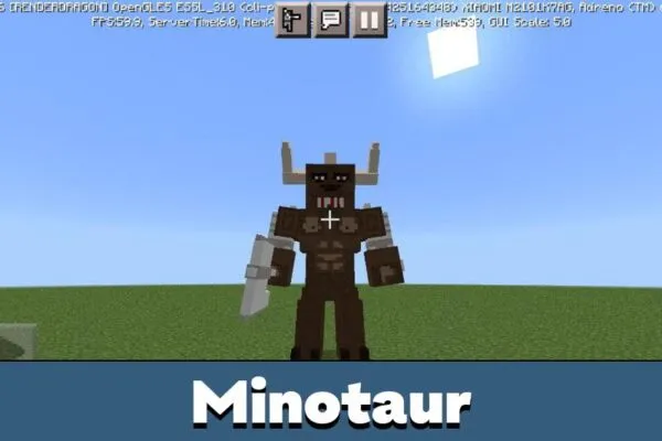 Minotaur in Soldiers Mod for Minecraft PE