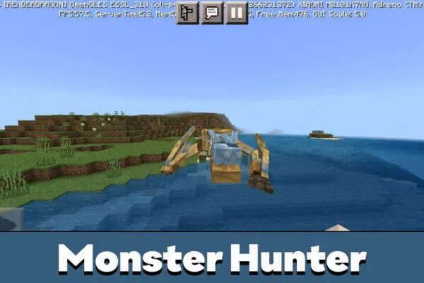 Monster Hunter in Hunter Mod for Minecraft PE