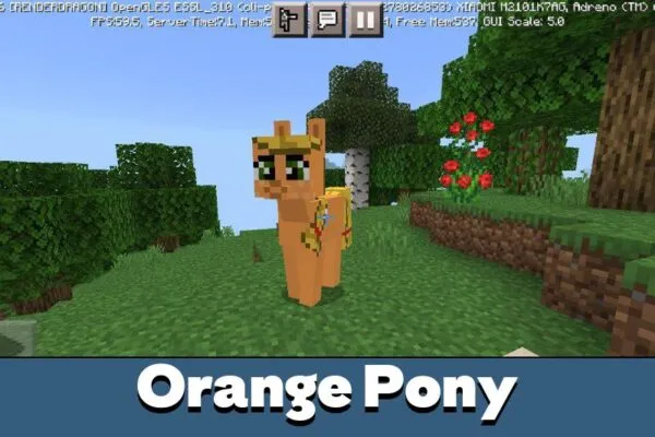 Orange Pony in My Little Pony Mod for Minecraft PE