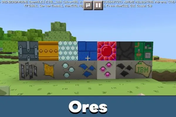 Ores in Adventure Time Texture Pack for Minecraft PE