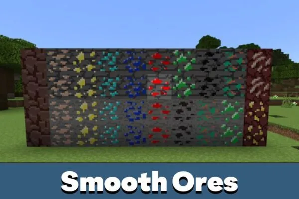 Ores in Smooth Texture Pack for Minecraft PE